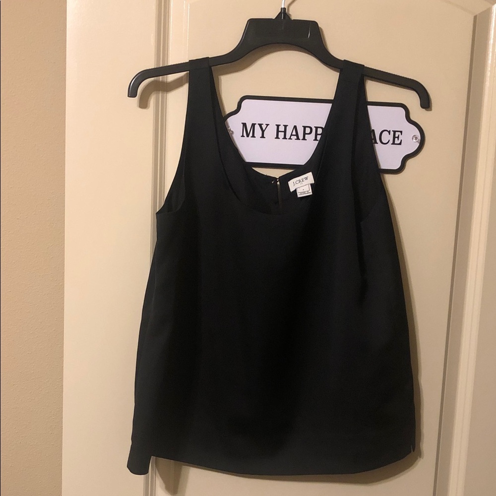 J. Crew Black Scoop Neck Sleeveless Camisole